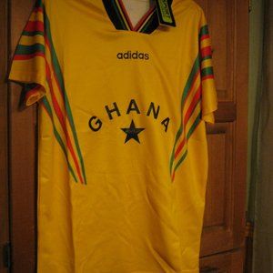 FASHION SPORT adidas GHANA Yellow Shirt NWT Size Large